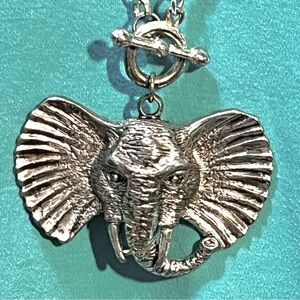 Silver Elephant Pendant Necklace